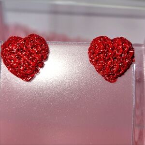Beautiful resin heart earrings! Valentine's Day! NWOT (R22)